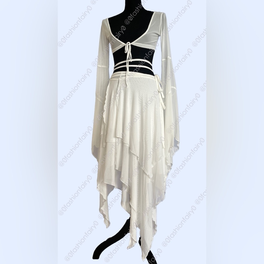 DARKER WAVS and CLUB EXX 2 Piece Wrap Top and Skirt Outfit Set